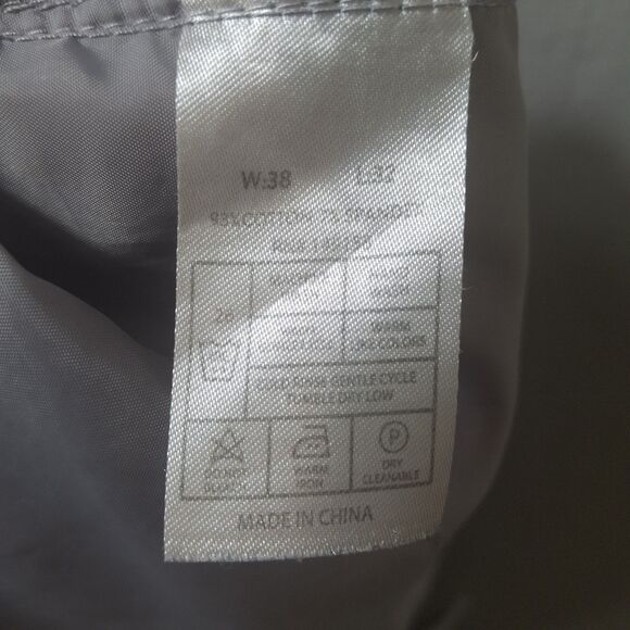 Nomad Slim Fit Stretch Khaki Pants Men 38x32 Light Gray Chino Casual Lightweight - Picture 9 of 11